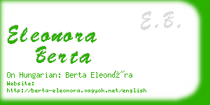 eleonora berta business card